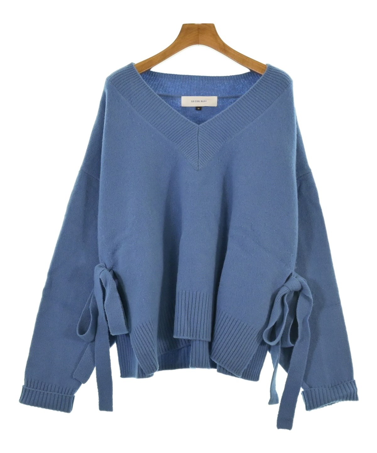 LE CIEL BLEU（ルシェルブルー）ニット・セーター 青 サイズ:36(S位