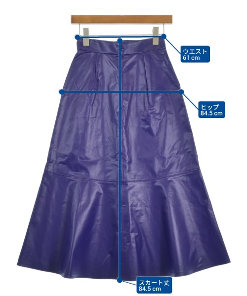 LE CIEL BLEU（ルシェルブルー）ロング・マキシ丈スカート 紫 サイズ:34(XS位) レディース/2200628683533