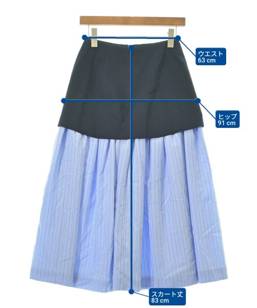 LE CIEL BLEU（ルシェルブルー）ロング・マキシ丈スカート 青 サイズ:36(S位) レディース/2200632919048