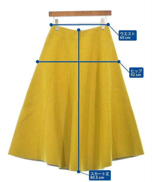 LE CIEL BLEU（ルシェルブルー）ロング・マキシ丈スカート 黄 サイズ:38(M位) レディース/2200601059720