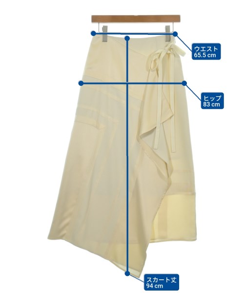 LE CIEL BLEU（ルシェルブルー）ロング・マキシ丈スカート 白 サイズ:38(M位) レディース/2200619893088