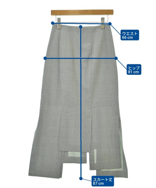 LE CIEL BLEU（ルシェルブルー）ロング・マキシ丈スカート グレー サイズ:36(S位) レディース/2200655024149