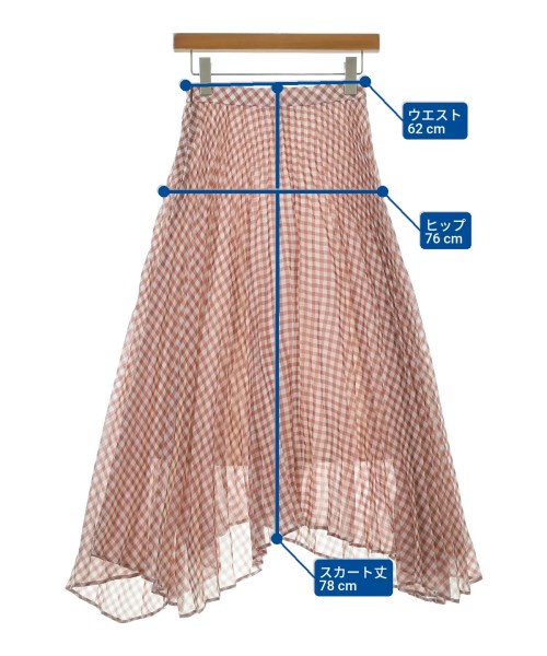 LE CIEL BLEU（ルシェルブルー）ロング・マキシ丈スカート 赤 サイズ:34(XS位) レディース/2200643813045