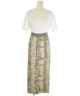 LE CIEL BLEU（ルシェルブルー）ロング・マキシ丈スカート ベージュ サイズ:36(S位) レディース/2200648518075