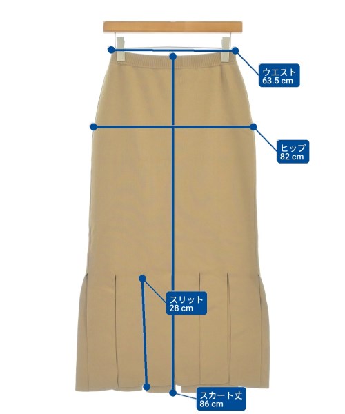 LE CIEL BLEU（ルシェルブルー）ロング・マキシ丈スカート ベージュ サイズ:36(S位) レディース/2200663333059