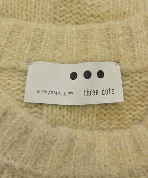 three dots（スリードッツ）ニット・セーター ベージュ サイズ:XS レディース/2200632342051