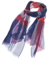 three dots（スリードッツ）ストール 紺 サイズ:- レディース/2200623288023