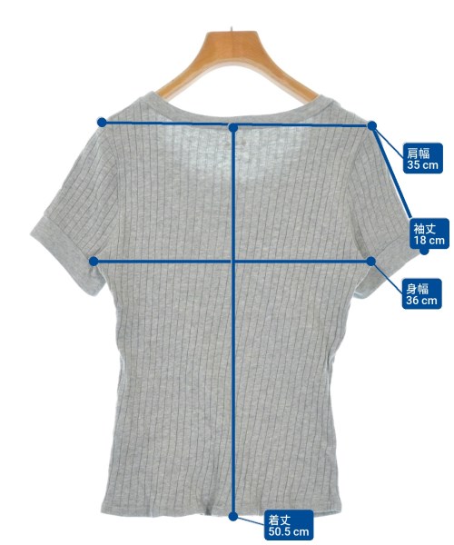 three dots（スリードッツ）Tシャツ・カットソー グレー サイズ:S レディース/2200636585027