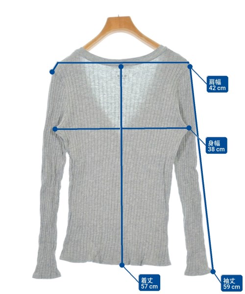 three dots（スリードッツ）カーディガン グレー サイズ:S レディース/2200636585034