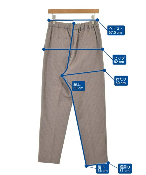 three dots（スリードッツ）スラックス 茶 サイズ:M レディース/2200620023092