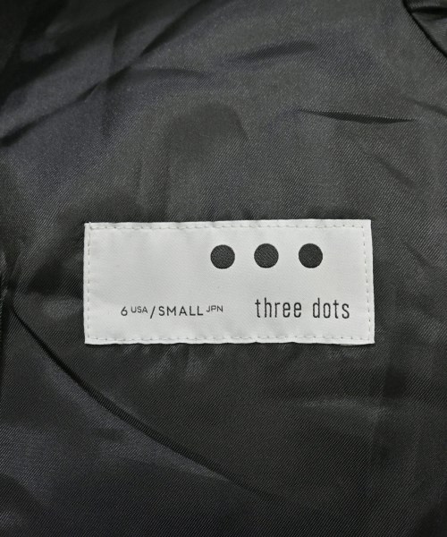 three dots（スリードッツ）カジュアルジャケット 黒 サイズ:S レディース/2200626936396