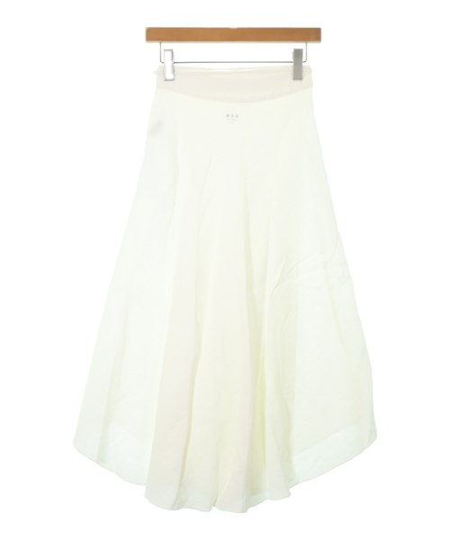 three dots（スリードッツ）ロング・マキシ丈スカート 白 サイズ:XS レディース/2200631689065