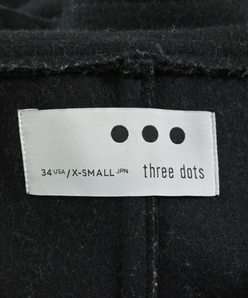 three dots（スリードッツ）コート 黒 サイズ:XS レディース/2200643482012