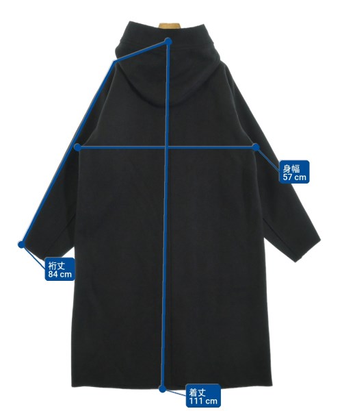 three dots（スリードッツ）コート 黒 サイズ:XS レディース/2200643482012