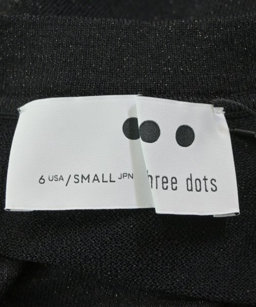 three dots（スリードッツ）カーディガン 黒 サイズ:S レディース/2200644750752