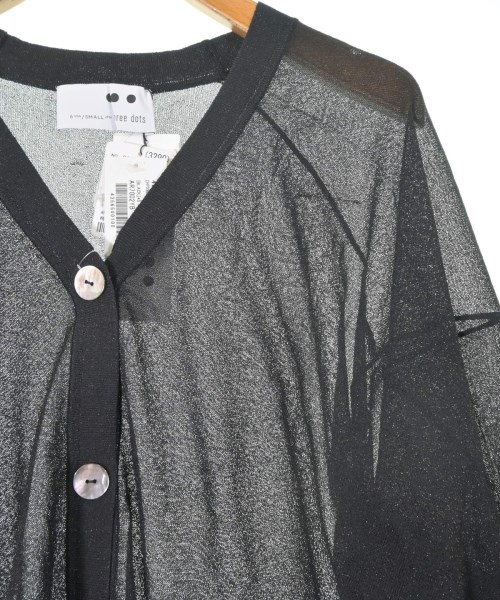 three dots（スリードッツ）カーディガン 黒 サイズ:S レディース/2200644750752