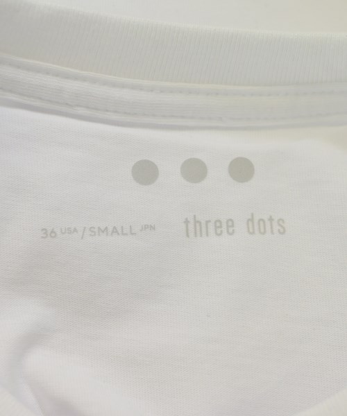 three dots（スリードッツ）Tシャツ・カットソー 白 サイズ:S レディース/2200644750790
