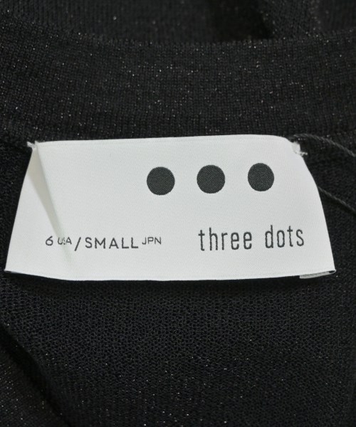 three dots（スリードッツ）カーディガン 黒 サイズ:S レディース/2200644750844