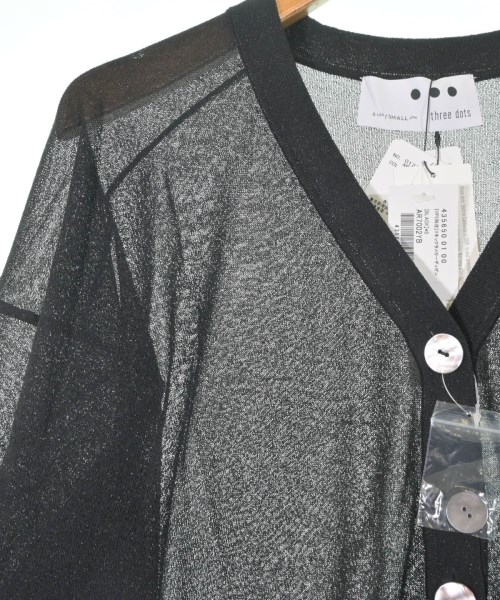 three dots（スリードッツ）カーディガン 黒 サイズ:S レディース/2200644750844