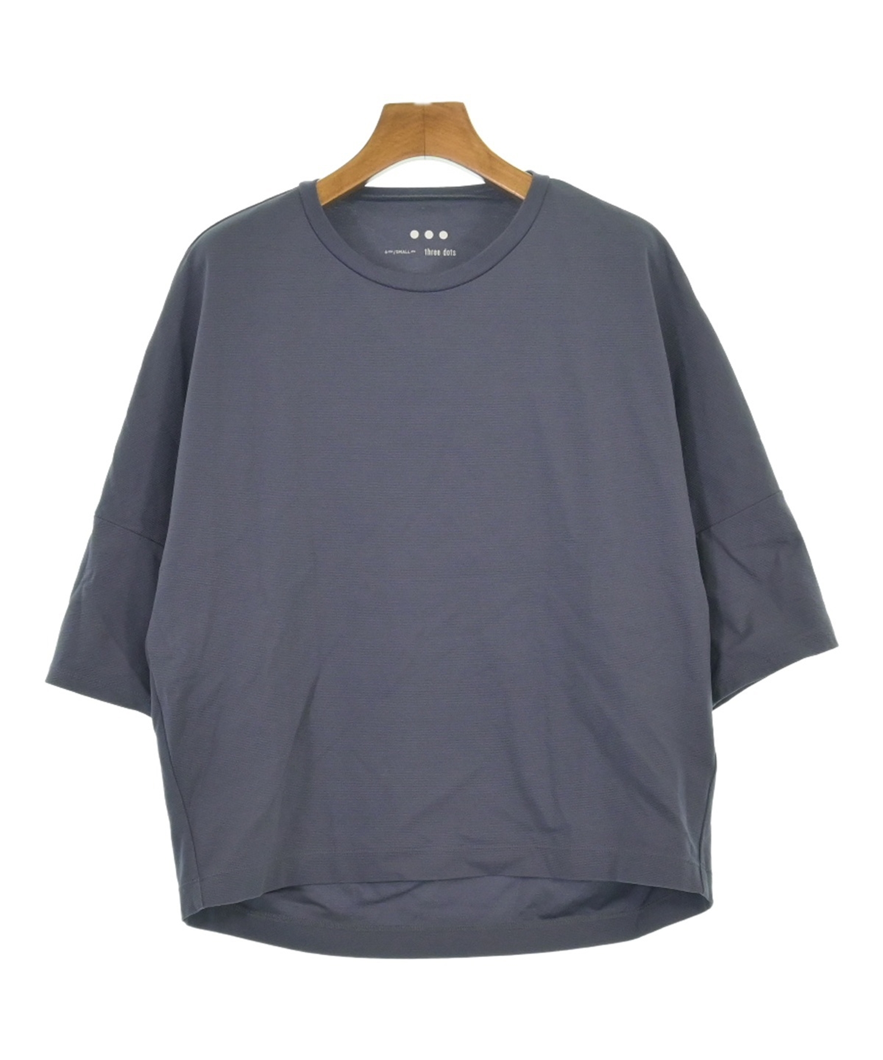 three dots（スリードッツ）Tシャツ・カットソー 青 サイズ:S