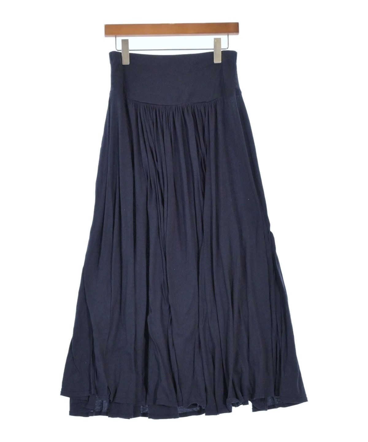 スリードッツ　トラベルライン　ブラックロングスカート ウエストゴム Travel line fold over skirt｜スリードッツ オフィシャル