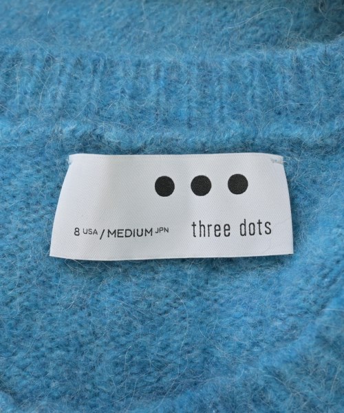 three dots（スリードッツ）ニット・セーター 青 サイズ:M レディース/2200624261056