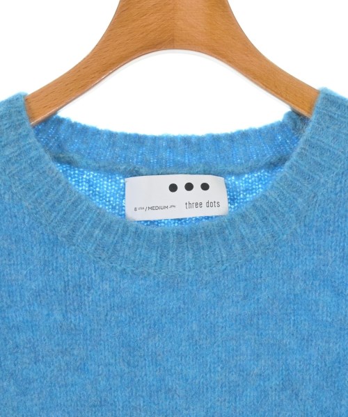 three dots（スリードッツ）ニット・セーター 青 サイズ:M レディース/2200624261056