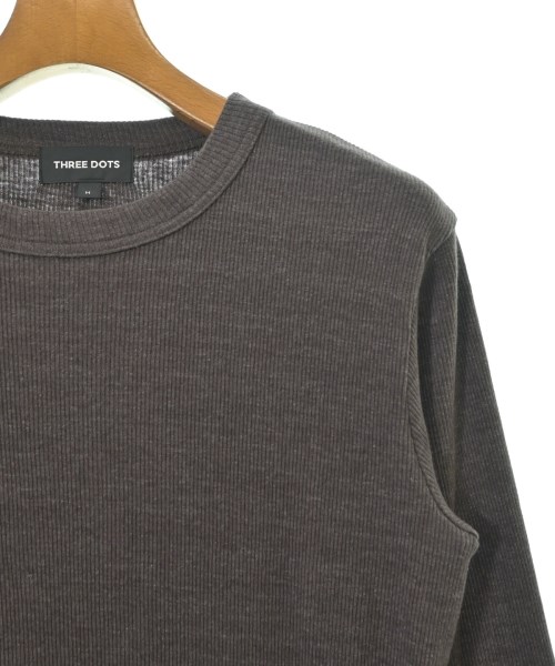 three dots（スリードッツ）Tシャツ・カットソー 茶 サイズ:M メンズ/2200625280018