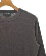 three dots（スリードッツ）Tシャツ・カットソー 茶 サイズ:M メンズ/2200625280018