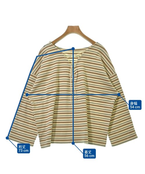 three dots（スリードッツ）Tシャツ・カットソー ベージュ サイズ:S レディース/2200626552046