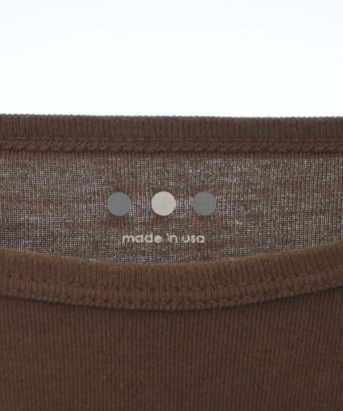 three dots（スリードッツ）Tシャツ・カットソー 茶 サイズ:-(XS位) レディース/2200619582043