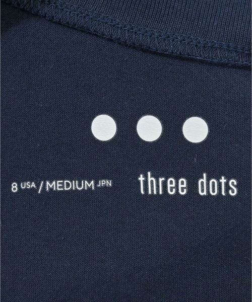 three dots（スリードッツ）Tシャツ・カットソー 紺 サイズ:M レディース/2200613322065