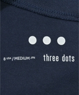 three dots（スリードッツ）Tシャツ・カットソー 紺 サイズ:M レディース/2200613322065