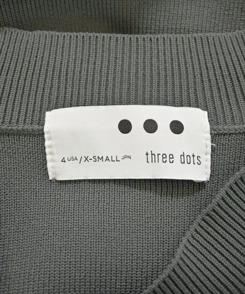 three dots（スリードッツ）ワンピース グレー サイズ:XS レディース/2200609913109