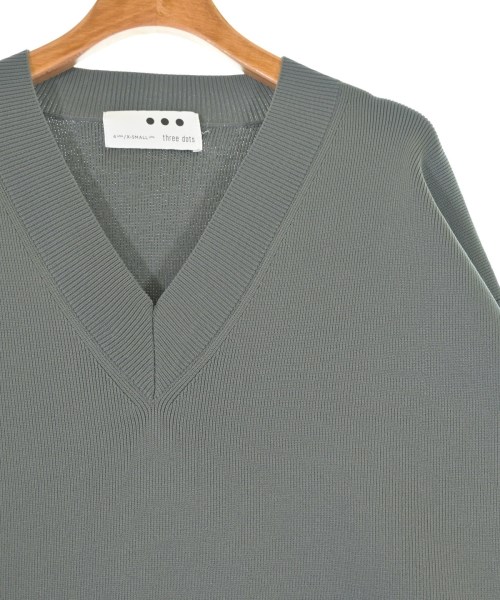 three dots（スリードッツ）ワンピース グレー サイズ:XS レディース/2200609913109