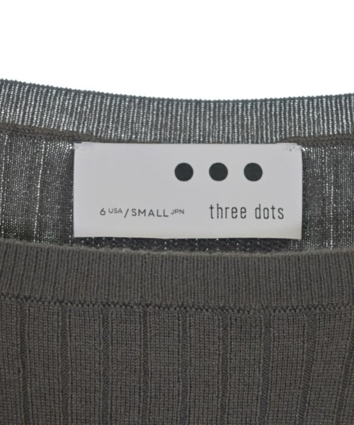 three dots（スリードッツ）ニット・セーター グレー サイズ:S レディース/2200613492041