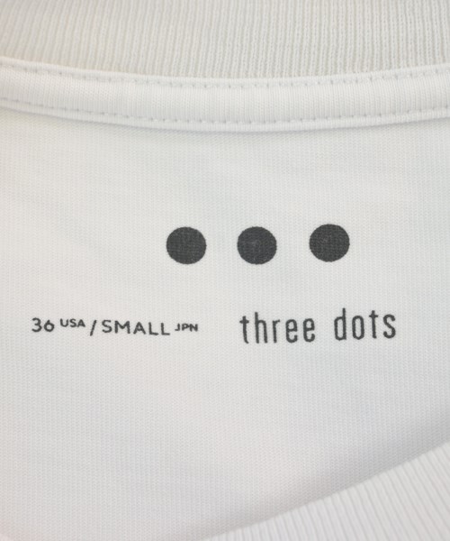 three dots（スリードッツ）Tシャツ・カットソー 白 サイズ:S メンズ/2200618253296