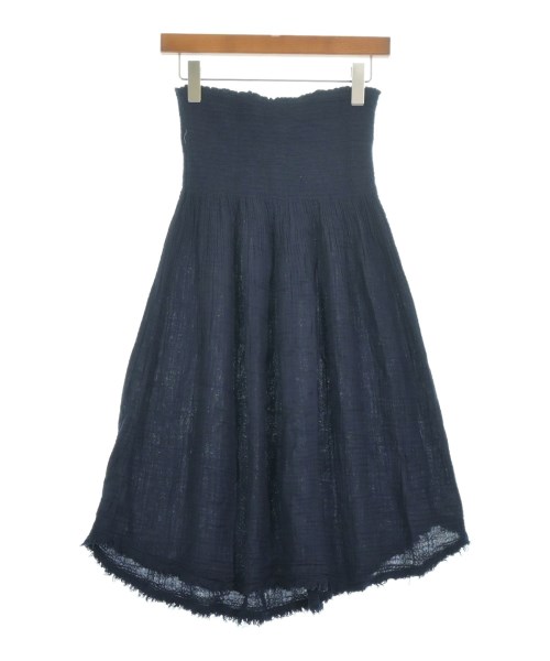 three dots（スリードッツ）ロング・マキシ丈スカート 紺 サイズ:M レディース/2200609524527