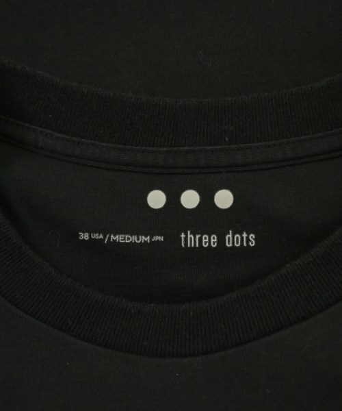 three dots（スリードッツ）Tシャツ・カットソー 黒 サイズ:M メンズ/2200619683030