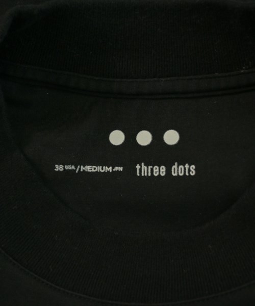 three dots（スリードッツ）Tシャツ・カットソー 黒 サイズ:M メンズ/2200619683047