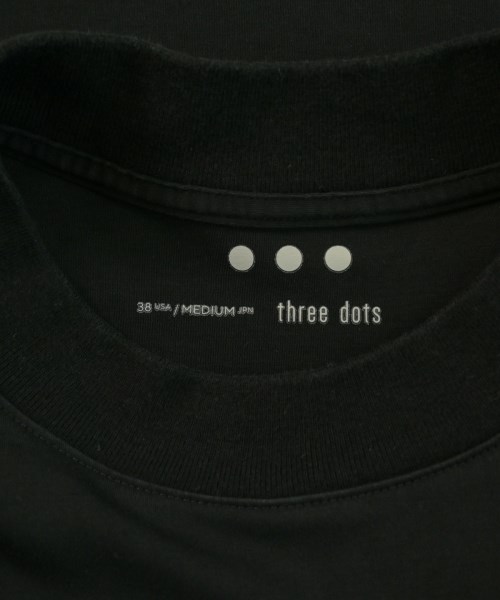 three dots（スリードッツ）Tシャツ・カットソー 黒 サイズ:M メンズ/2200619683054