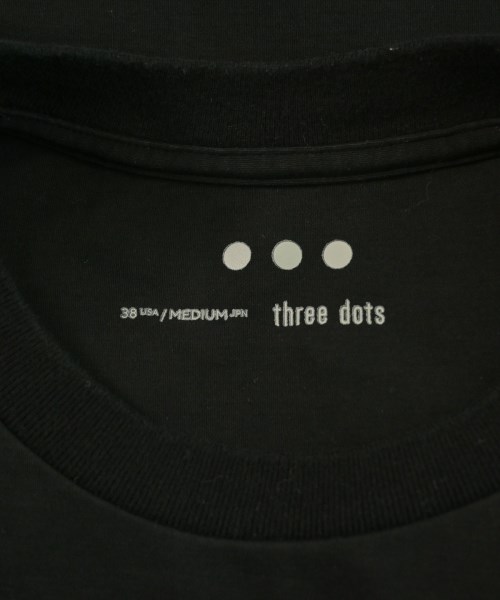 three dots（スリードッツ）Tシャツ・カットソー 黒 サイズ:M メンズ/2200619683061