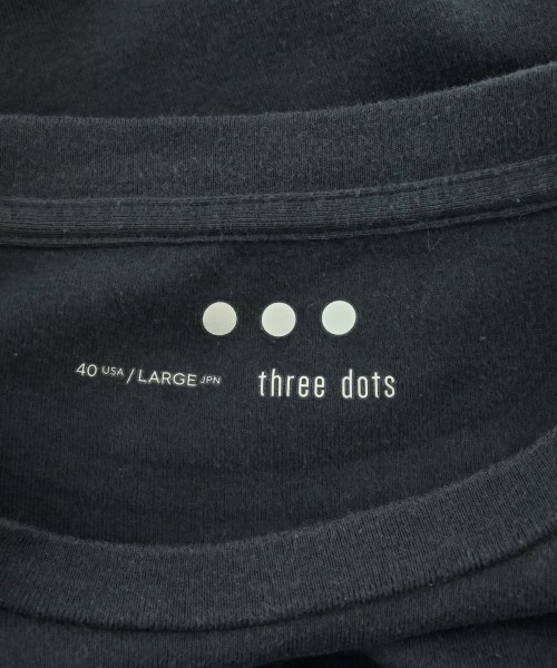 three dots（スリードッツ）Tシャツ・カットソー 紺 サイズ:L メンズ/2200671791094