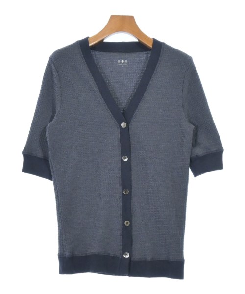 three dots(スリードッツ)カーディガン 紺 サイズ:S/2200678527054