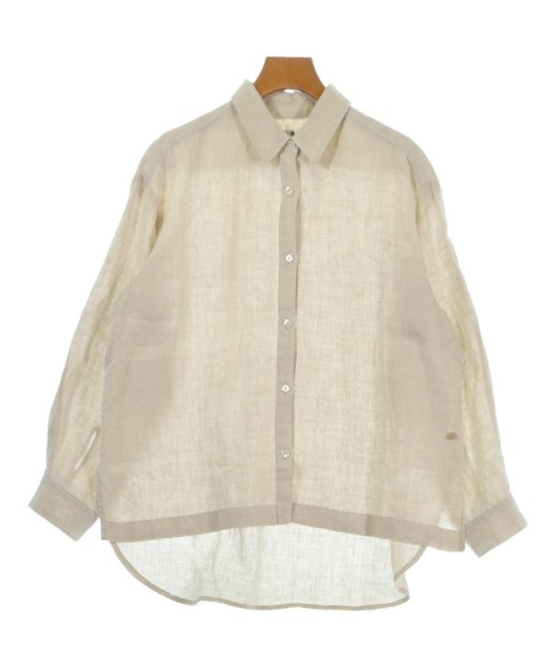 three dots(スリードッツ)カジュアルシャツ ベージュ サイズ:S/2200680367099