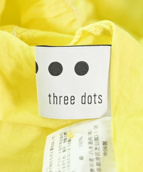 three dots（スリードッツ）ブラウス 黄 サイズ:S レディース/2200685526026