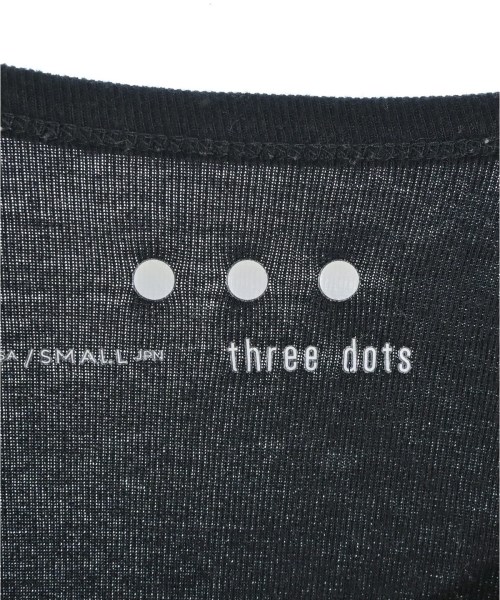 three dots（スリードッツ）Tシャツ・カットソー 黒 サイズ:S レディース/2200692080061