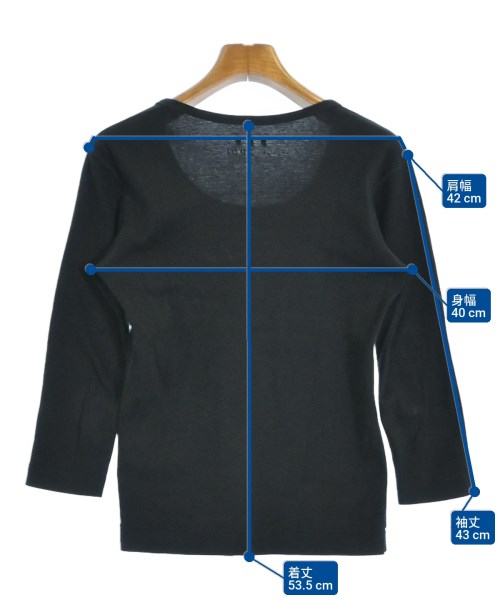 three dots（スリードッツ）Tシャツ・カットソー 黒 サイズ:S レディース/2200692080061