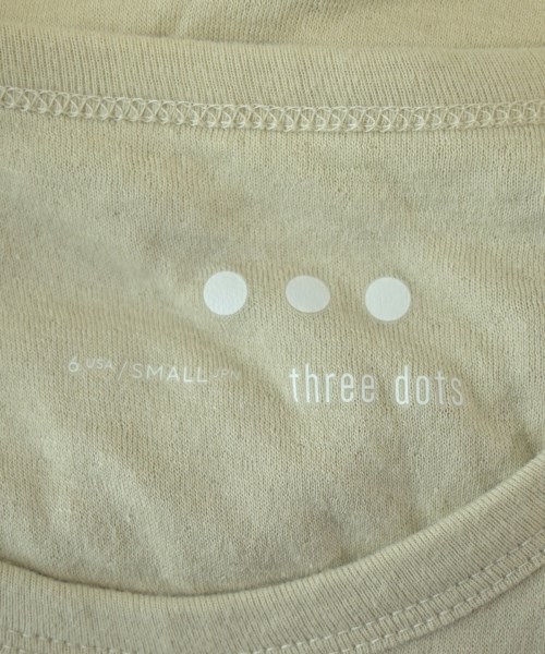 three dots（スリードッツ）Tシャツ・カットソー ベージュ サイズ:S レディース/2200696769047