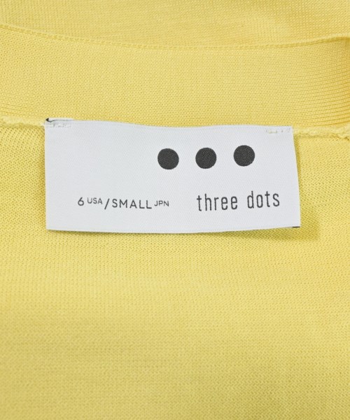 three dots（スリードッツ）カーディガン 黄 サイズ:XS レディース/2200699632034